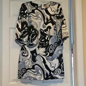 Ronni Nicole Black and White Swirl Dress
